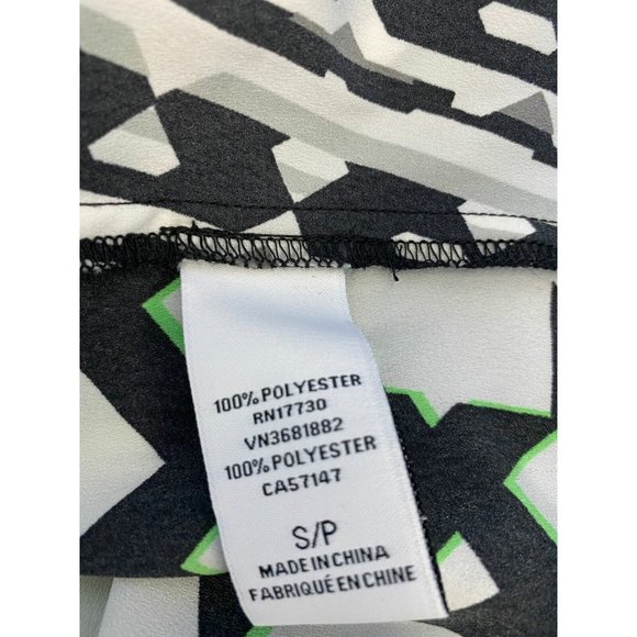 Peter Pilotto for Target Women's Tank Top Size Small Black White Green Geometric - Picture 4 of 4